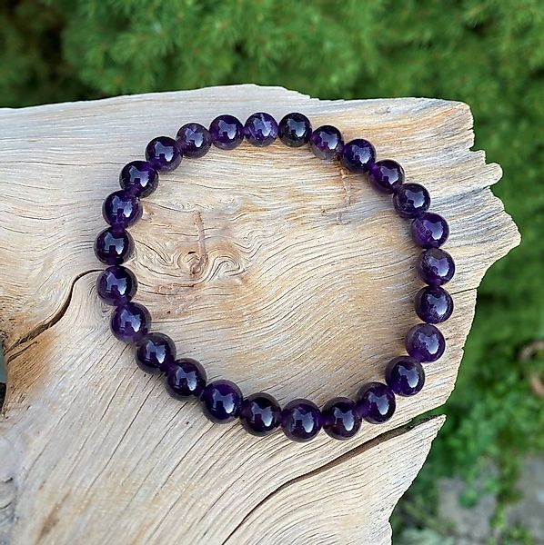 NAHLE Perlenarmband Naturstein Amethyst Armband (inkl. Schmuckbox), elastis günstig online kaufen