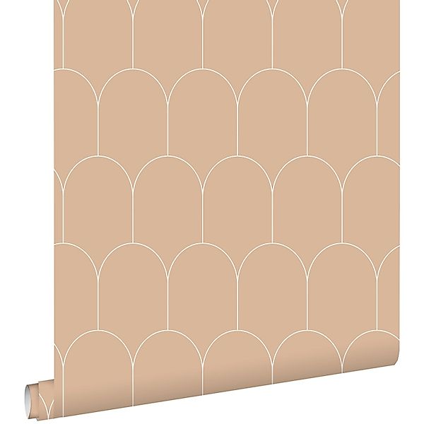ESTAhome Tapete Art Decó Muster Terrakotta 53 cm x 10.05 m günstig online kaufen