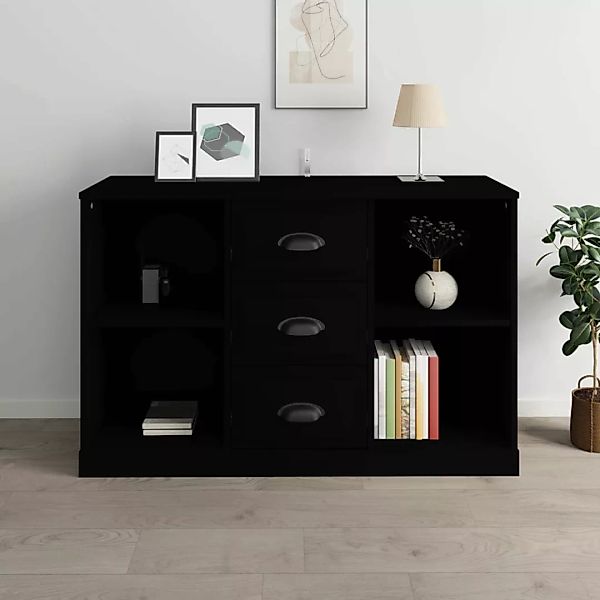 Vidaxl Sideboard Schwarz 104,5x35,5x67,5 Cm Holzwerkstoff günstig online kaufen