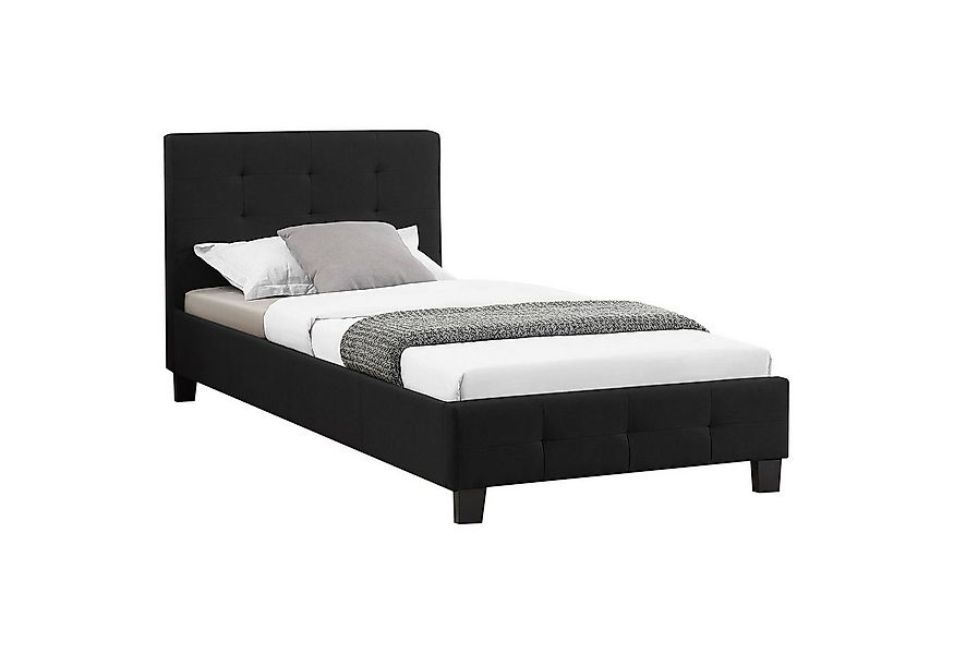 CARO-Möbel Polsterbett OHIO, Einzelbett 90x200 cm Bettgestell mit Lattenros günstig online kaufen