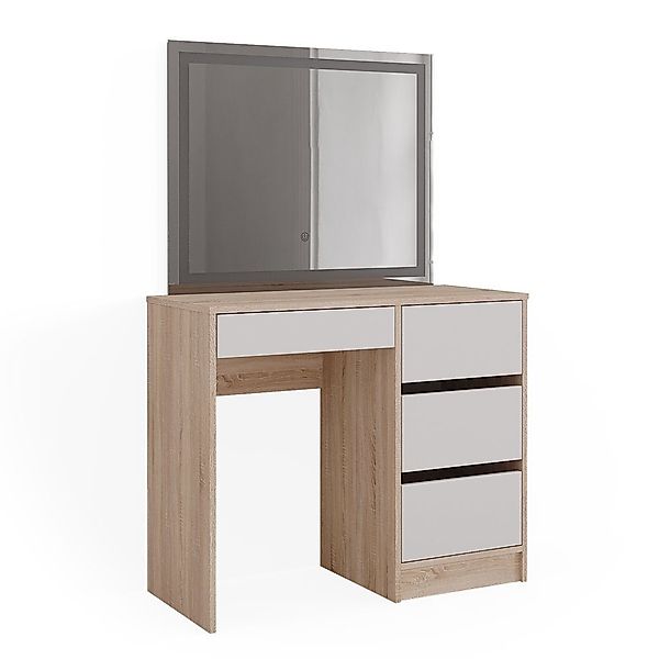 Vicco Schminktisch Sherry, Sonoma/Weiß, 90 cm günstig online kaufen