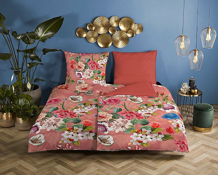 Descanso Wendebettwäsche "Amalia" 2 Stk. tlg. Baumwolle, Satin, 135x200, Bi günstig online kaufen