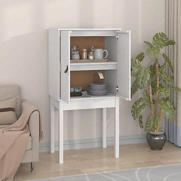 Vidaxl Highboard Weiß 60x40x120 Cm Massivholz Kiefer günstig online kaufen