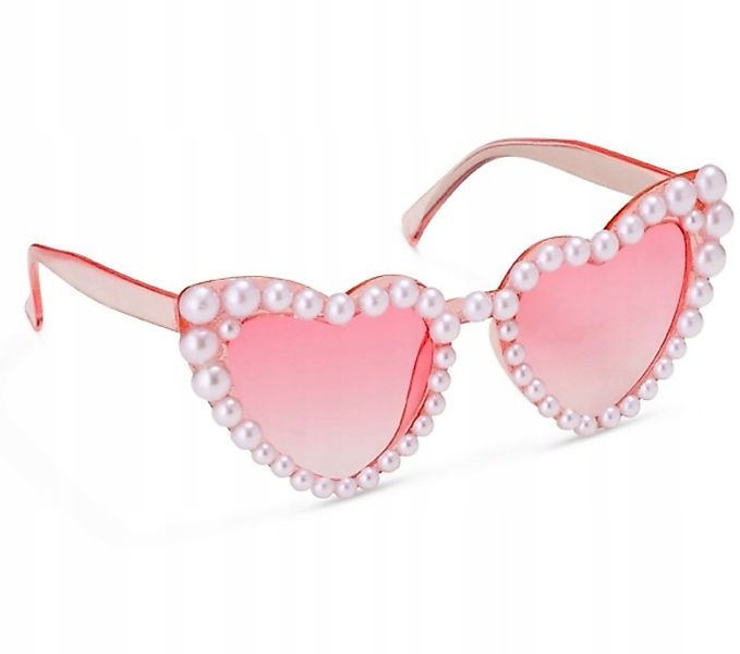 partydeco Sonnenbrille PartyDeco Herz-Sonnenbrille mit Perlen günstig online kaufen