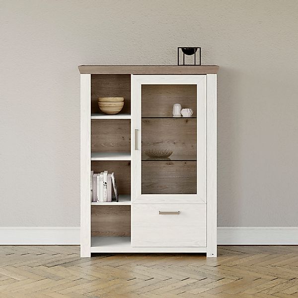 set one by Musterring Highboard "York" Typ 13 und 14, mit Glastür und Schub günstig online kaufen