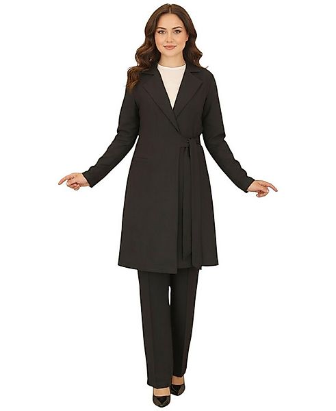 Modavitrini Hosenanzug Damen Zweiteiler Longblazer mit Hose elegant Modest günstig online kaufen