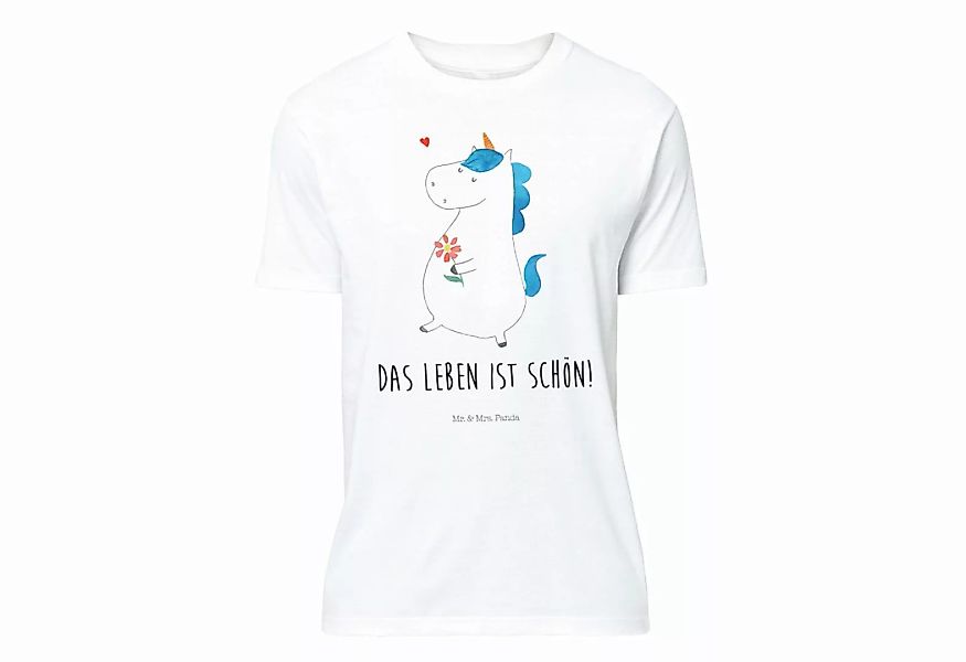 Mr. & Mrs. Panda T-Shirt Einhorn Spaziergang - Weiß - Geschenk, Freundin, E günstig online kaufen