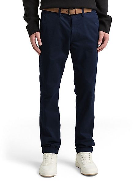 TOM TAILOR Denim Chinohose (mit Gürtel) leicht vorgewaschen günstig online kaufen