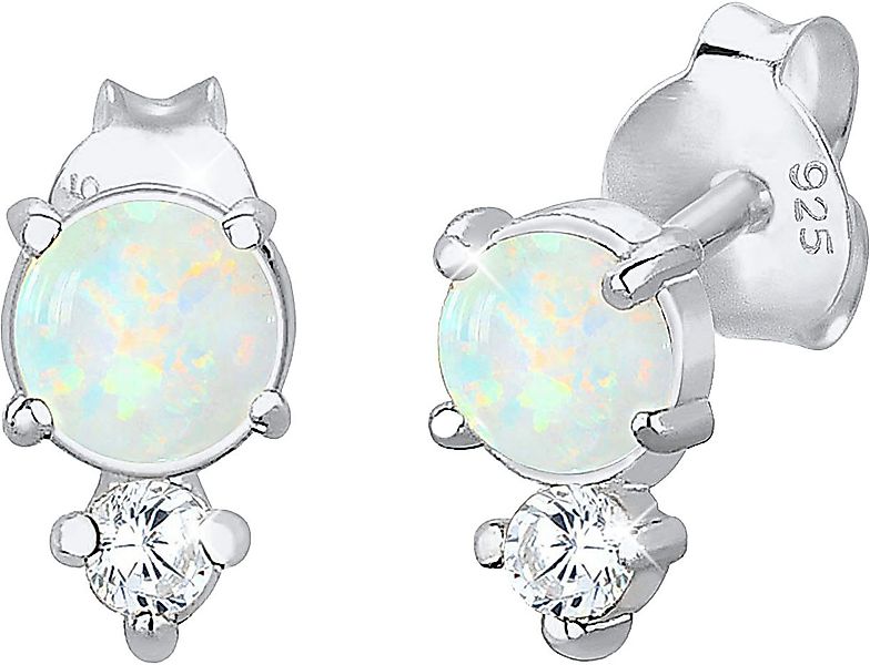 Elli Paar Ohrstecker Schmuck Geschenk Silber 925 Ohrringe, mit Opal (synth) günstig online kaufen
