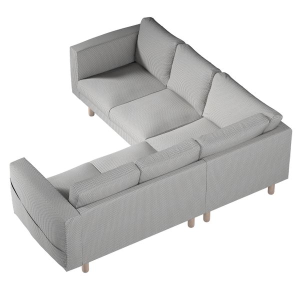 Bezug für Norsborg 4-Sitzer Ecksofa, schwarz-beige, Norsborg 4-Sitzer Eckso günstig online kaufen