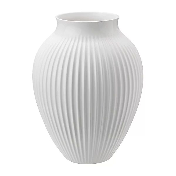 Knabstrup Vase gerippt 35cm weiß günstig online kaufen