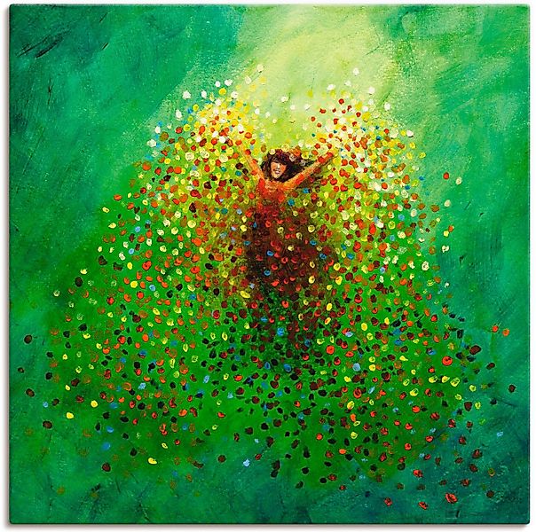Artland Leinwandbild Sich selbst feiern, Frau (1 St), auf Holzrahmen gespan günstig online kaufen