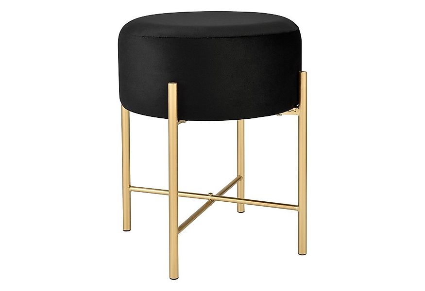 en.casa Sitzhocker, »Kungälv« Polsterhocker 100kg Metallgestell Schwarz/Mes günstig online kaufen