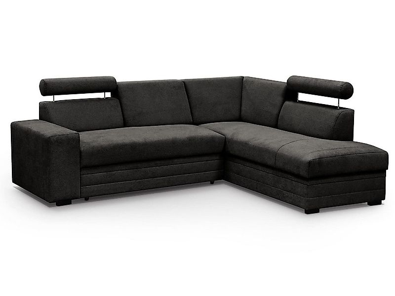 Beautysofa Ecksofa mit Bettkasten und verstellbaren Kopfstützen Roma, 250 c günstig online kaufen