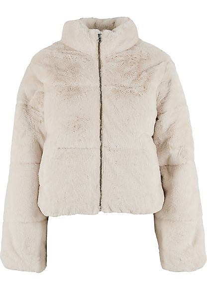URBAN CLASSICS Winterjacke "Urban Classics Ladies Short Faux Fur Puffer Jac günstig online kaufen