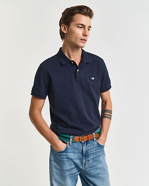 Gant Poloshirt "SLIM SHIELD SS PIQUE POLO", mit Logostickerei auf der Brust günstig online kaufen