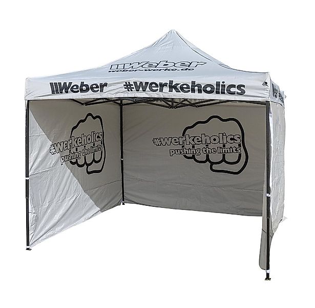 Weber GmbH Faltpavillon Easy-Up Zelt 3x3 m – grau – wetterfestes Winterzelt günstig online kaufen