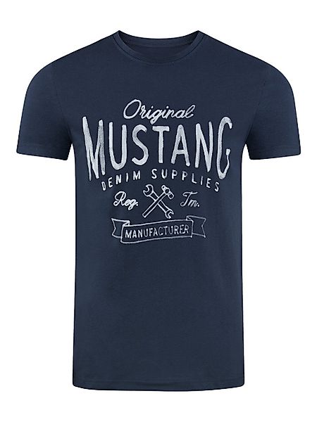 MUSTANG T-Shirt Herren Printshirt Regular Fit günstig online kaufen