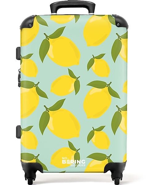 NoBoringSuitcases.com© Hartschalen-Trolley Pastellgrün mit Zitronen 67 günstig online kaufen