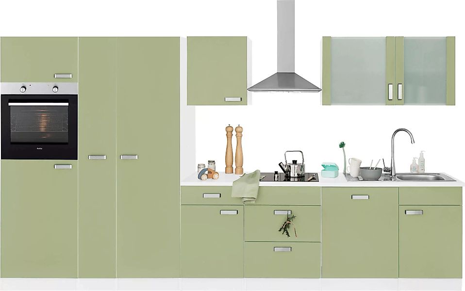 wiho Küchen Küchenzeile "Husum", mit E-Geräten, Breite 360 cm günstig online kaufen