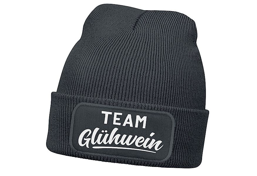 MoonWorks Strickmütze Herren Beanie mit Patch Strickmütze mit Spruch Team G günstig online kaufen