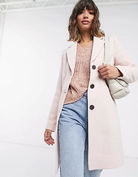 Vero Moda – Langer eleganter Mantel in Rosa günstig online kaufen