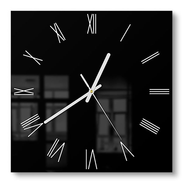 DEQORI Wanduhr 'Unifarben - Schwarz' (Glas günstig online kaufen