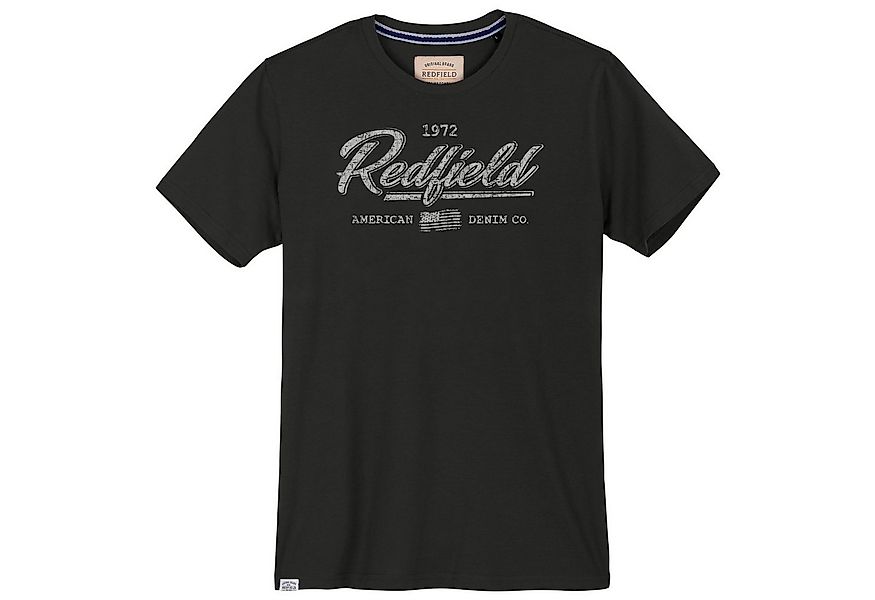 redfield Rundhalsshirt Redfield T-Shirt XXL Vintage-Logoprint schwarz günstig online kaufen