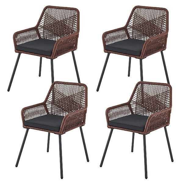 Juskys Gartenstuhl Kastos (4 St), Gartenmöbel günstig online kaufen