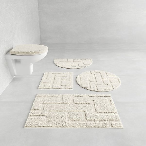Grund Badematte »Riana, Badvorleger, Badezimmer Teppich, sehr weich«, rutsc günstig online kaufen