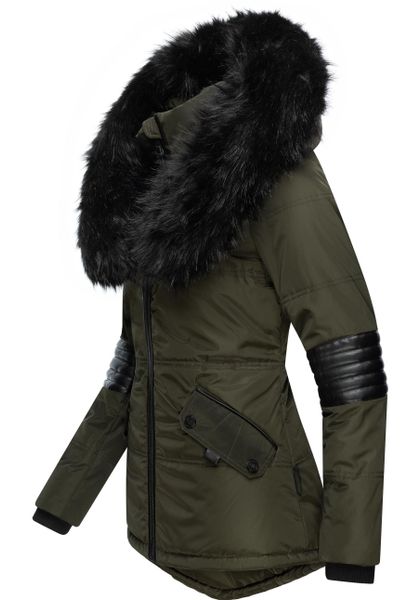 Navahoo Winterjacke "Nirvana" mit Kapuze edle Steppjacke m. schwarzem Kunst günstig online kaufen