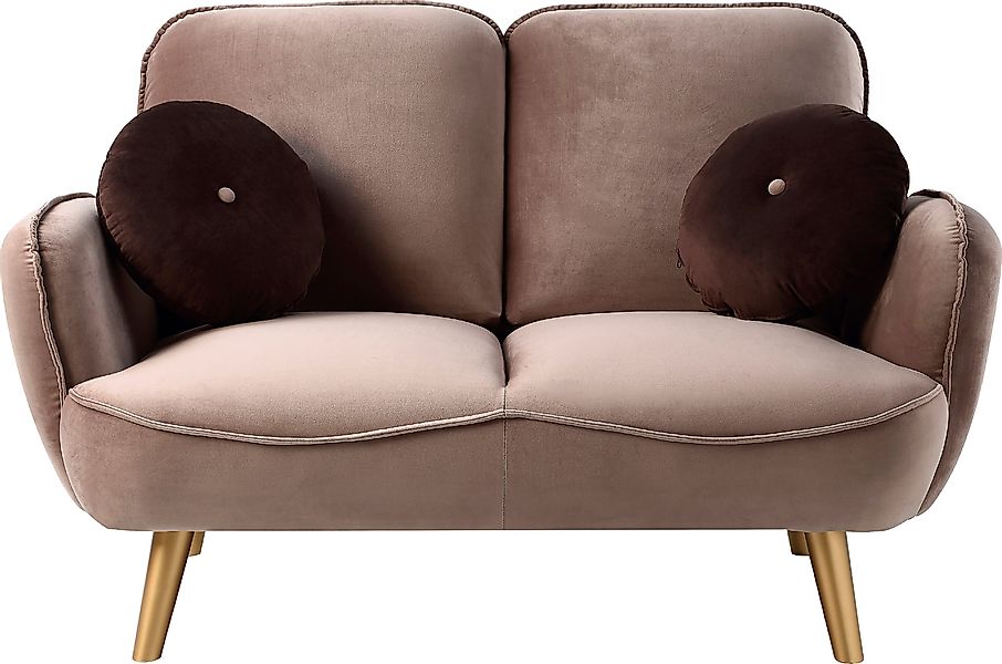 ATLANTIC home collection 2-Sitzer "Ben" mit Welleunterfederung,inkl. 2 Deko günstig online kaufen