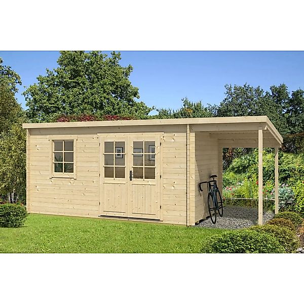 Alpholz Gartenhaus Holz York mit Schleppdach, günstig online kaufen