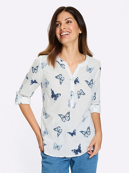 Sieh an! Klassische Bluse Druckbluse günstig online kaufen