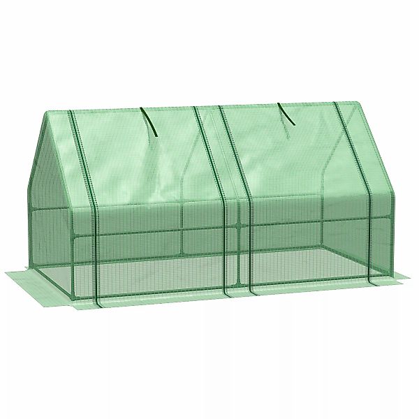 Outsunny Gewächshaus Treibhaus 180x90x90cm für Tomaten & Pflanzen, robust w günstig online kaufen