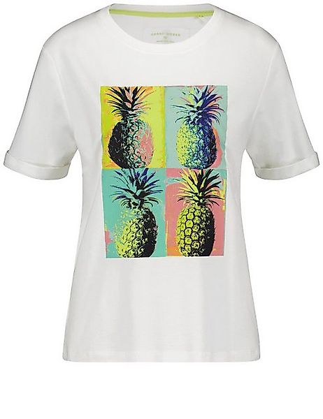 GERRY WEBER Kurzarmshirt T-Shirt mit Art-Frontprint und Ärmelaufschlag günstig online kaufen