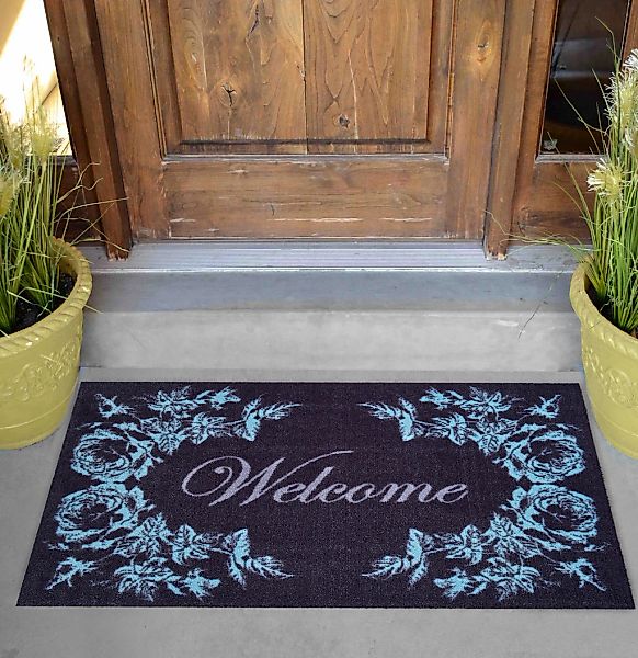 Grund Fußmatte "Welcome" rechteckig 8 mm Höhe Schmutzfangmatte, mit Spruch, günstig online kaufen