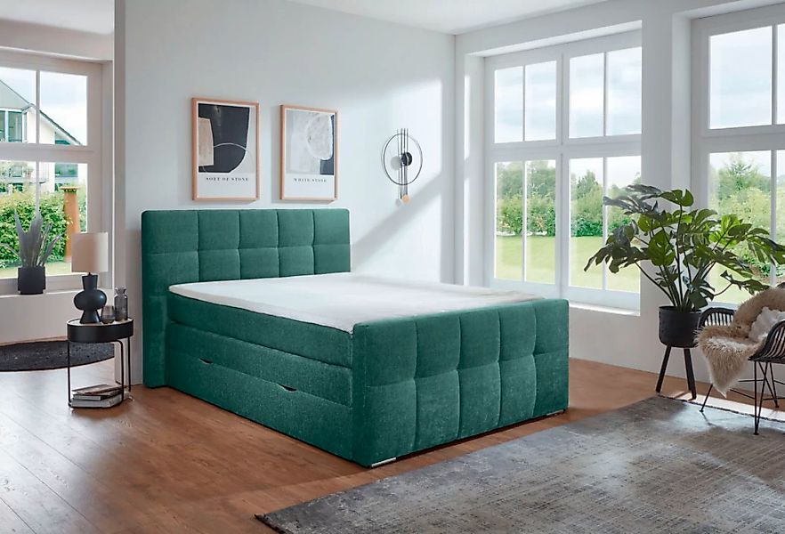 Places of Style Boxspringbett »Rosà«, H3/H3, H3/H4, H4/H4 möglich günstig online kaufen
