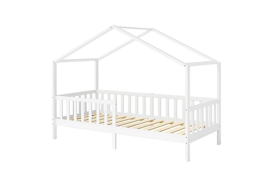 Bellabino Kinderbett Bia mit Rausfallschutz & Lattenrost (weiß, mit Matratz günstig online kaufen