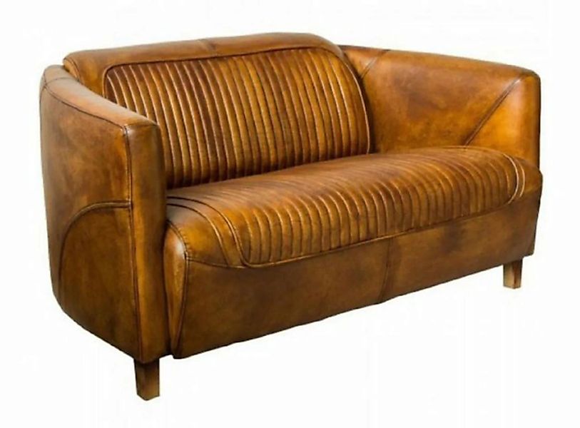 Casa Padrino 2-Sitzer Luxus Leder 2er Sofa Vintage Braun 125 x 86 x H. 68 c günstig online kaufen