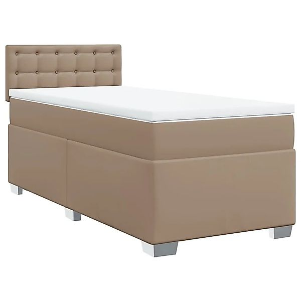 vidaXL Boxspringbett Matratze Cappuccino-Braun 100x200cm Kunstleder 3288411 günstig online kaufen