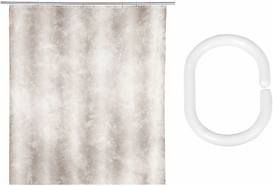 SCHÖNER WOHNEN-Kollektion Duschvorhang ""Londa"" Breite 180 cm Set, 17 Stk. günstig online kaufen