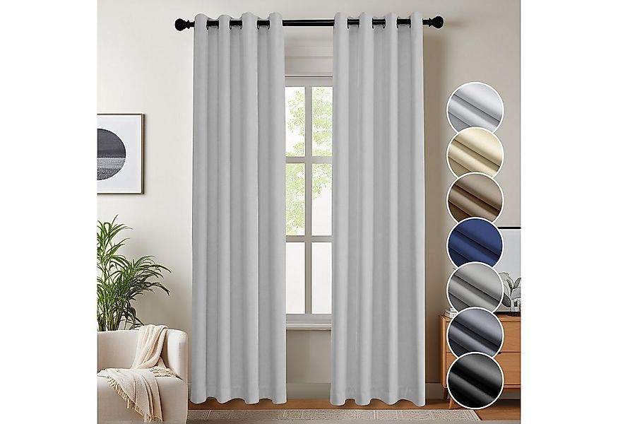 Simloveve Vorhang Gardinen Wärmeisolierende Schlafzimmer Blackout Curtain L günstig online kaufen
