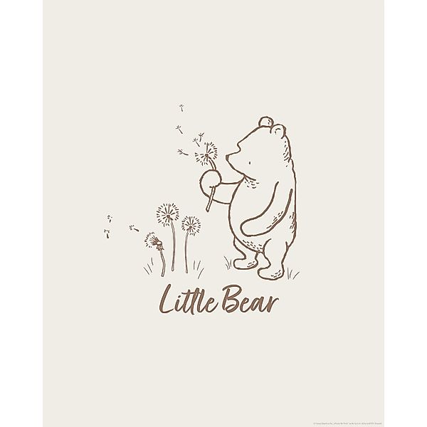 Komar Wandbild Disney Winnie the Pooh Little Bear 40 cm x 50 cm Beige günstig online kaufen