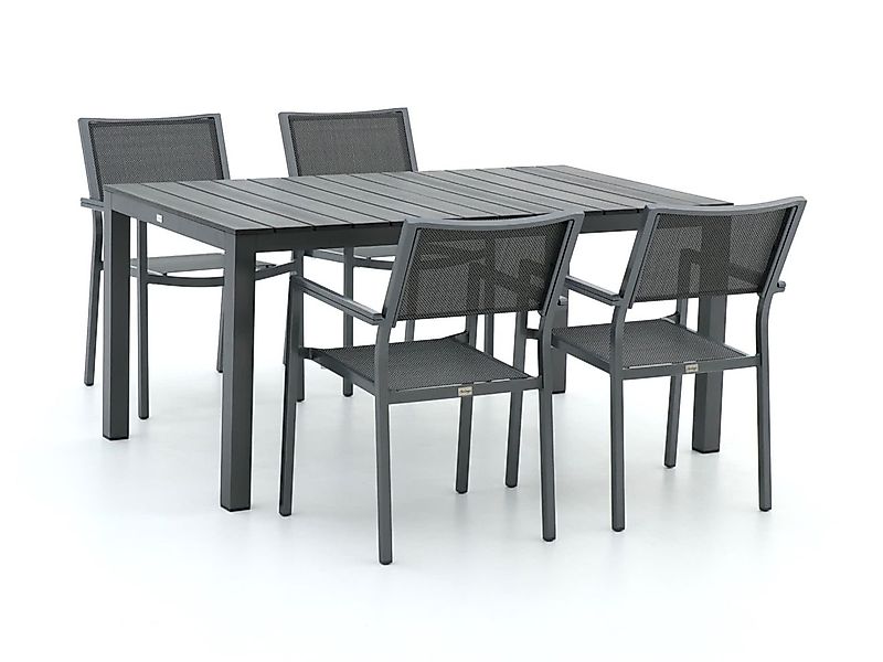 Bellagio Roma/Fidenza 160 cm Gartenmöbel-Set 5-teilig stapelbar günstig online kaufen