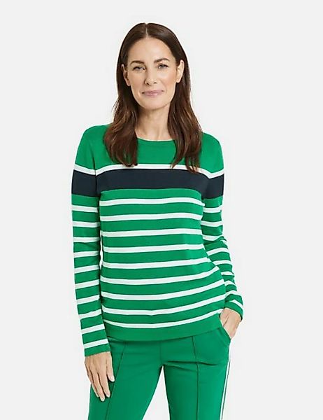 GERRY WEBER Rundhalspullover Softer Pullover mit modischen Streifen günstig online kaufen