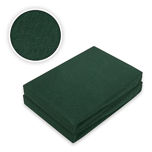 EXKLUSIV HEIMTEXTIL Spannbettlaken Jersey Spannbettlaken Doppelpack günstig online kaufen