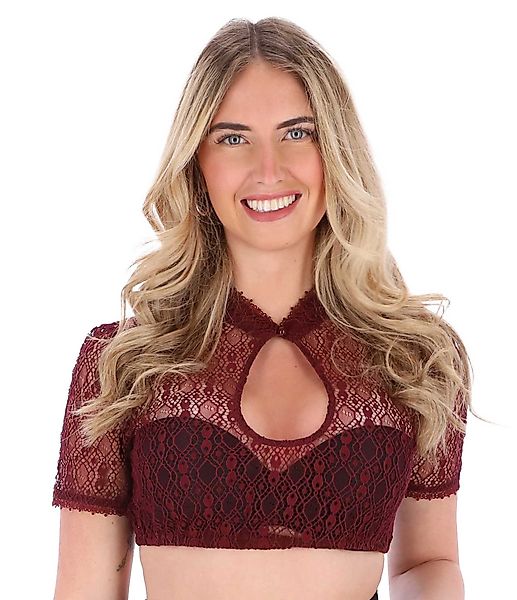 Steigenhöfer Manufaktur Dirndlbluse "MARIE" kurzarm Trachtenbluse günstig online kaufen