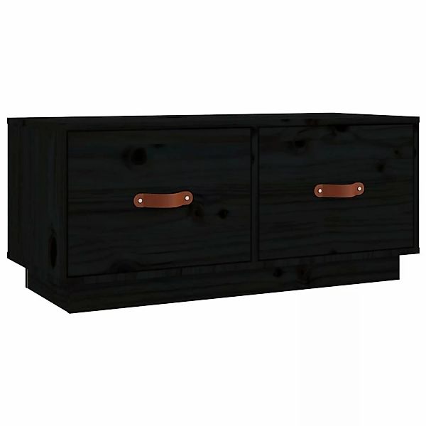 VidaXL TV-Schrank Schwarz 80x34x35 cm Massivholz Kiefür günstig online kaufen