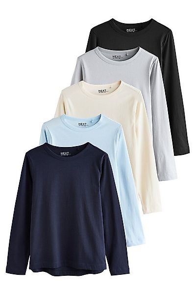 Next T-Shirt 5er-Pack Langarmshirts mit Rundhalsausschnitt (5-tlg) günstig online kaufen